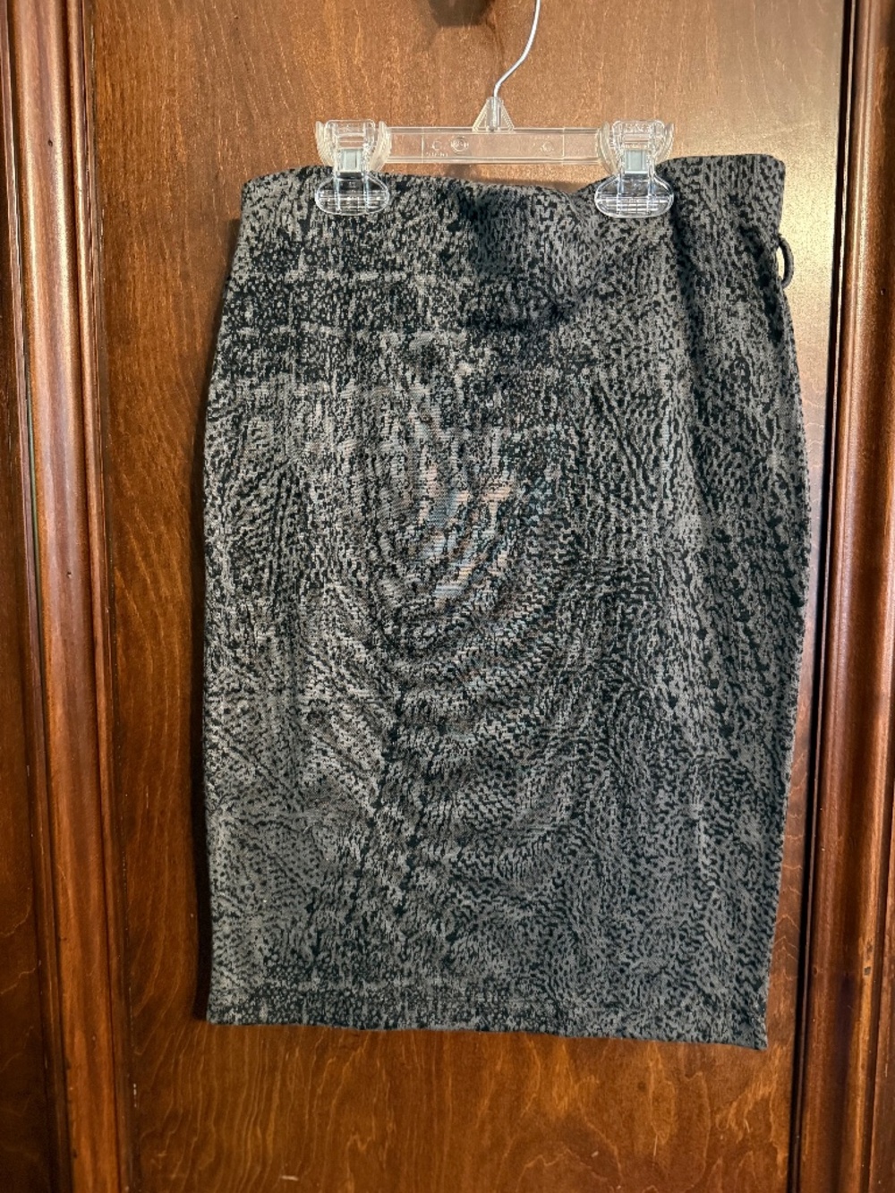 Black and gray animal print skirt